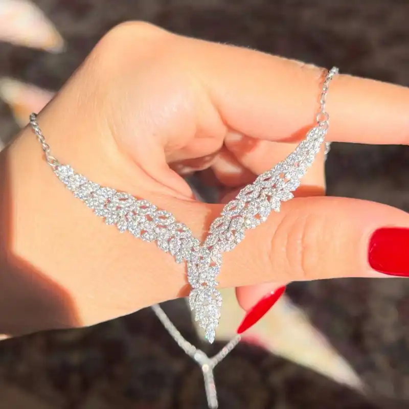 نیم ست نقره زنانه مدل گندم کد BF 36