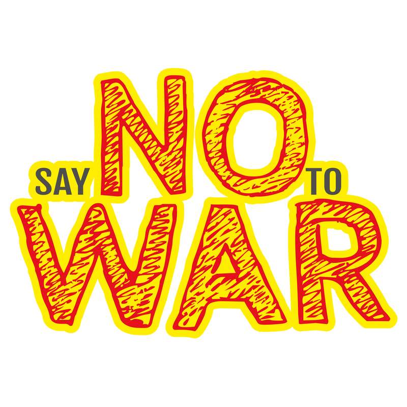 برچسب خودرو طرح no war کد 304