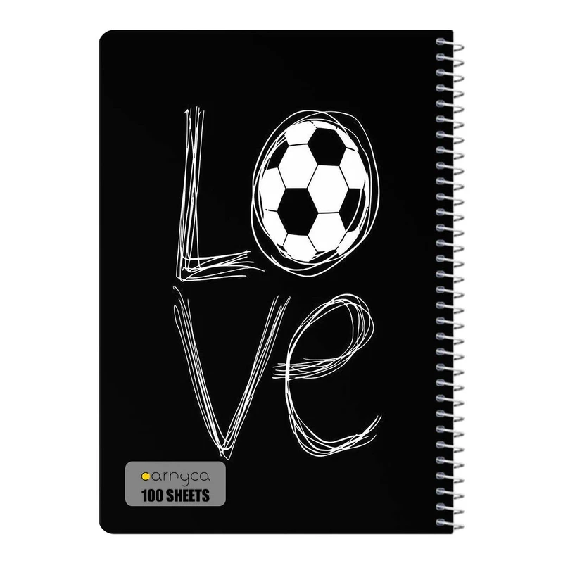دفتر مشق 100 برگ سیمی کارنیکا طرح عاشق فوتبال Football Lover کد 94155