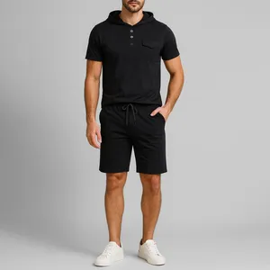 ست تی شرت کلاهدار و شلوارک مردانه مادر مدل Taco