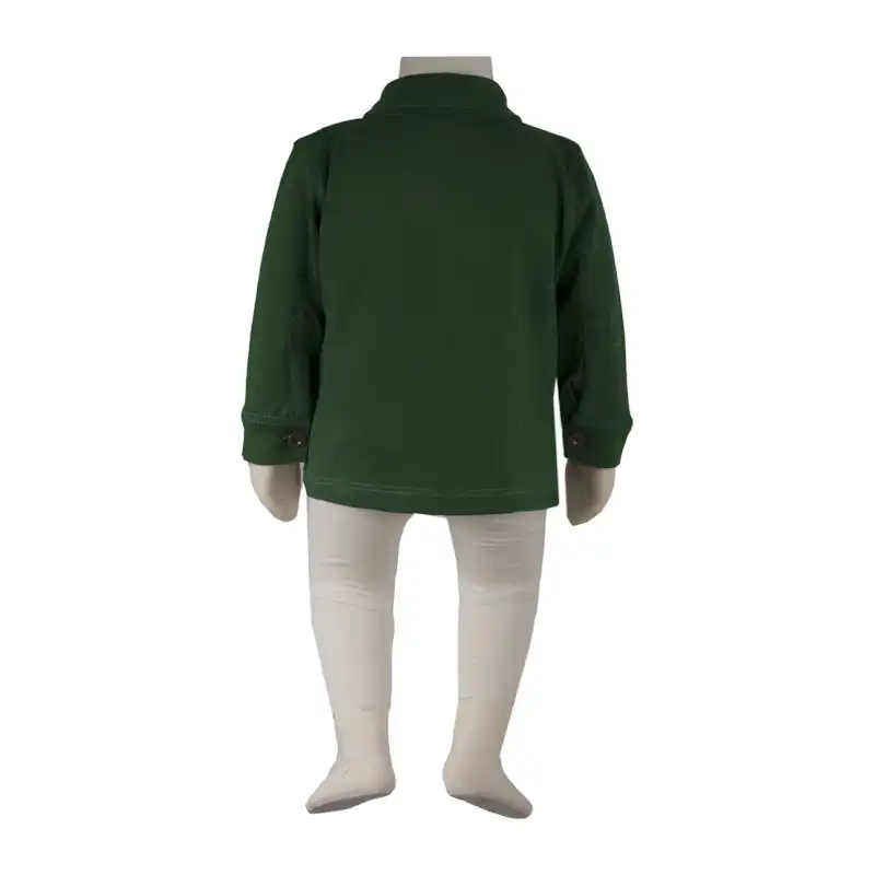 شومیز نوزادی آدمک مدل جیب دار کد 148768 رنگ سبز