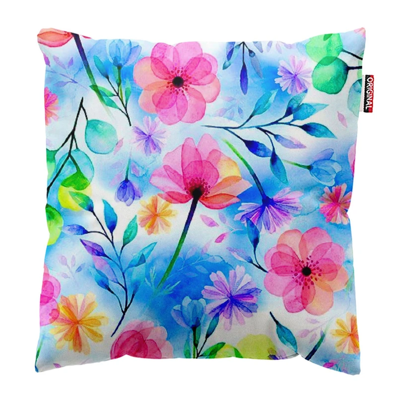 کوسن پاد آفرین طرح گل کد 1732 سایز 30*30 سانتی متر