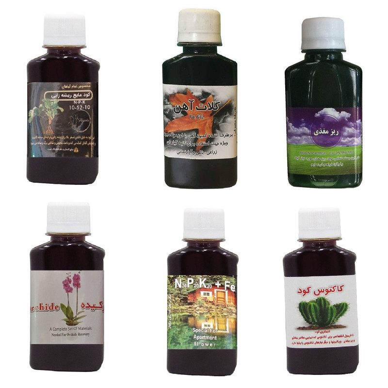 کود مایع فسفر ریشه زایی 10-52-10 و کلات آهن و ریز مغذی و کود ارکیده و کود کامل 20-20-20 و کود کاکتوس مدل life drop حجم 120 میلی لیتر کود مایع فسفر ریشه زایی 10-52-10 و کلات آهن و ریز مغذی و کود ارکیده و کود کامل 20-20-20 و کود کاکتوس مدل life drop حجم 120 میلی لیتر
