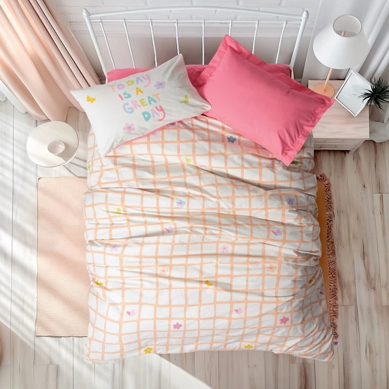 سرویس روتختی کاتن باکس مدل Girls & Boys Jours Pembe یک نفره 3 تکه