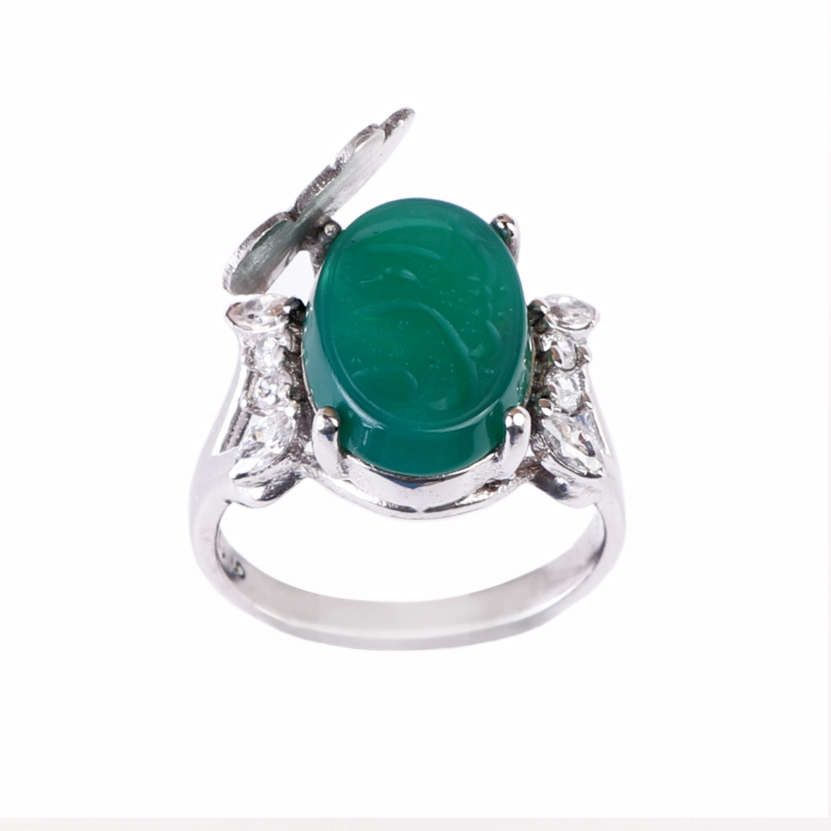 انگشتر نقره زنانه مدل عقیق