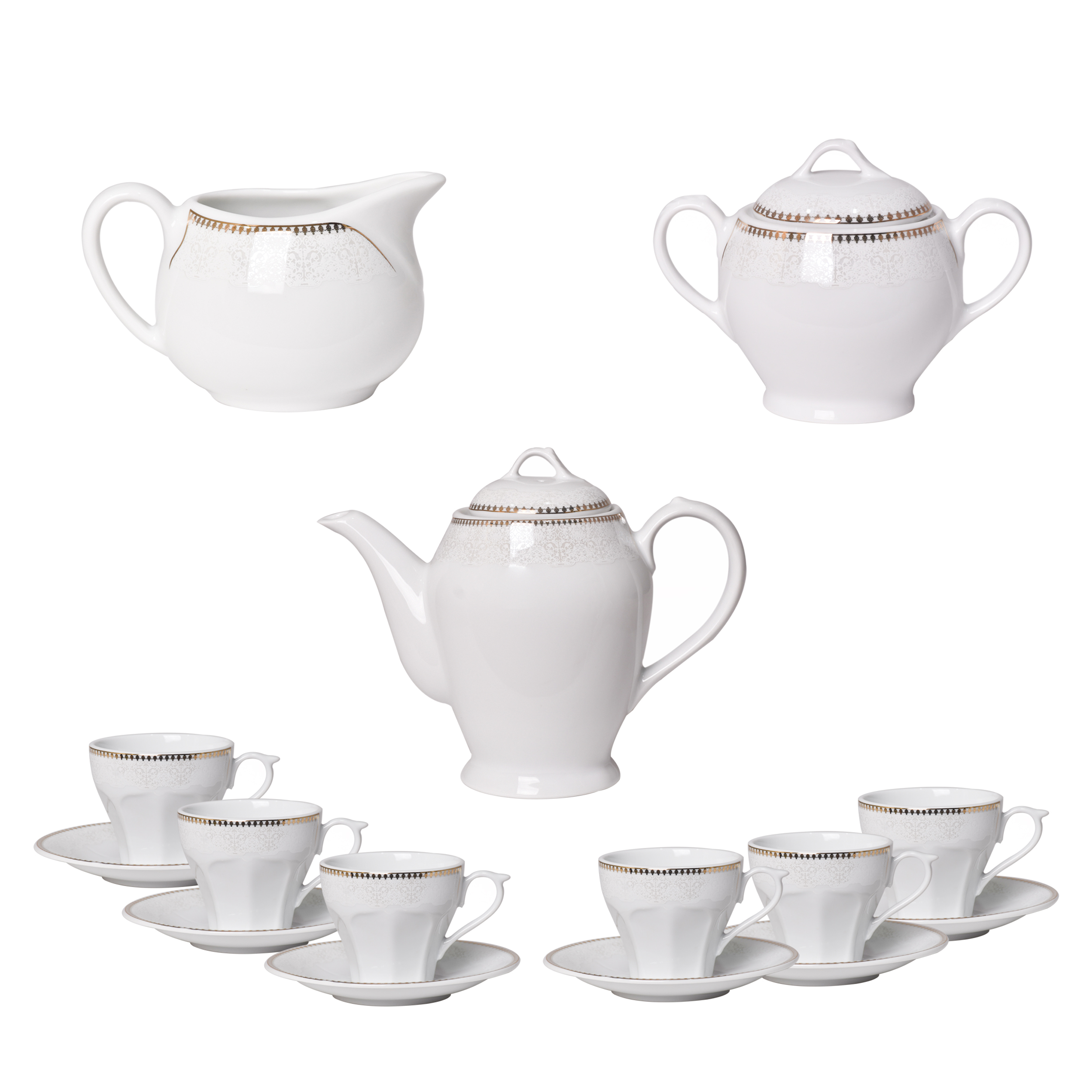 سرویس چای خوری 17 پارچه مقصود مدل داتسون مثلثی