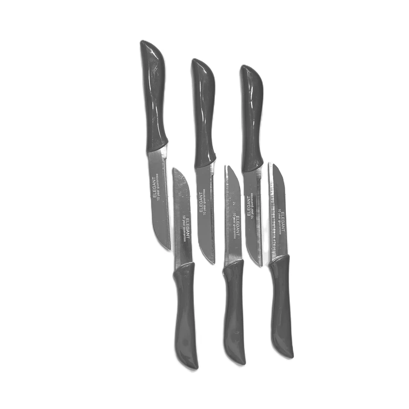 چاقو آشپزخانه الگانت مدل اره ای کد 165 مجموعه شش عددی