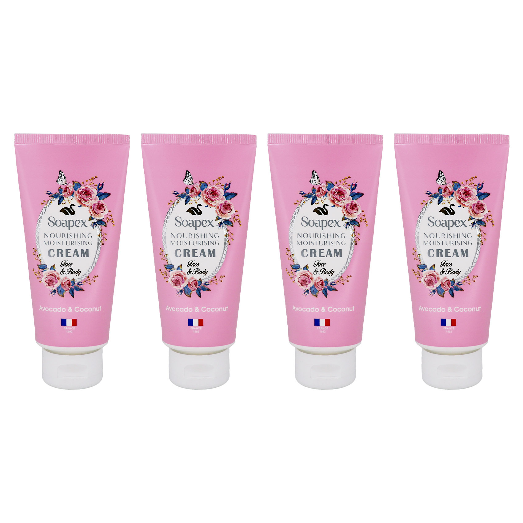 کرم مرطوب کننده سوپکس مدل Avocado Coconut حجم 90 میلی لیتر مجموعه 4 عددی