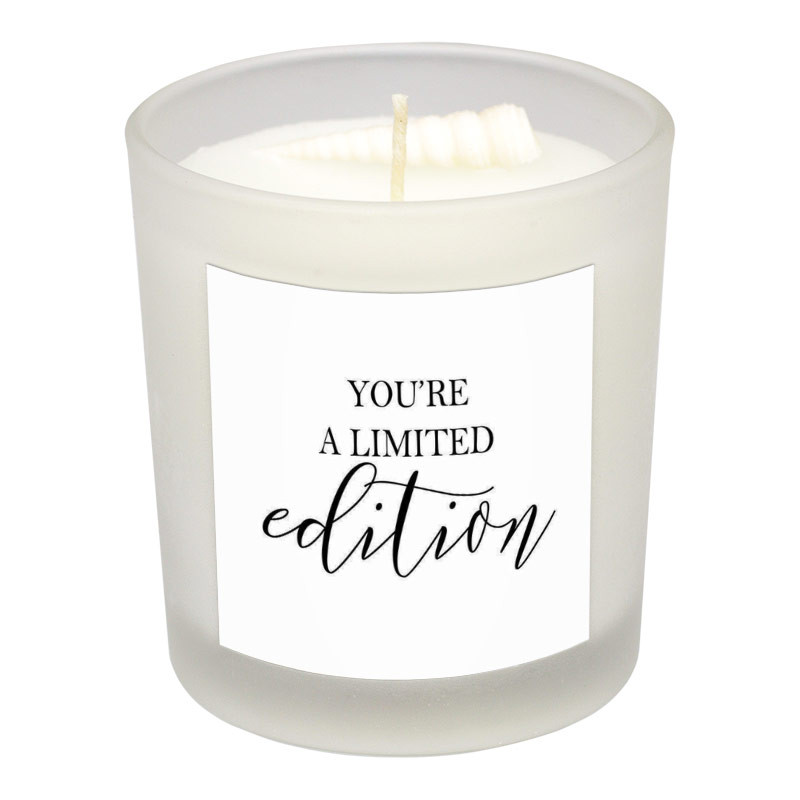 شمع لیوانی طرح تکست مدل D010-1