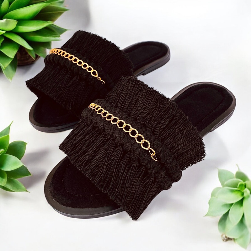 صندل زنانه مدل مکرومه