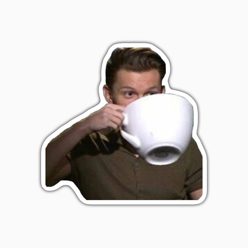 استیکر لپ تاپ و موبایل بووم طرح Tom Holland مدل Funny کد LB9