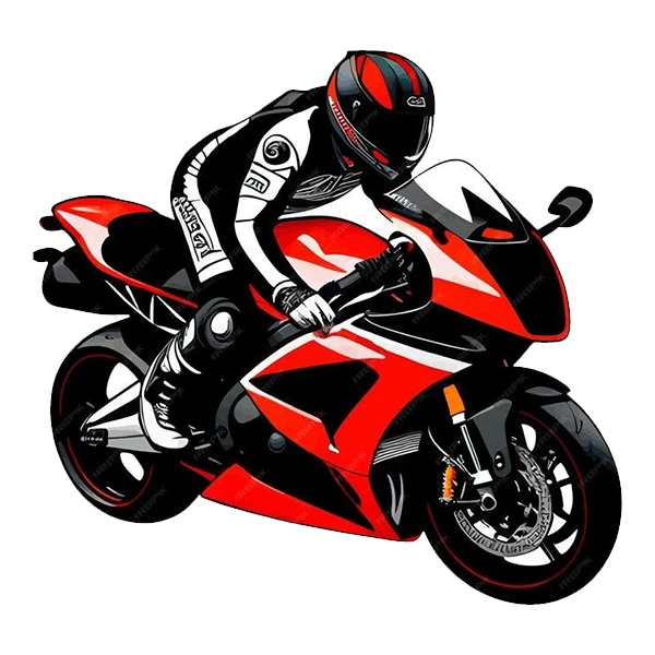 استیکر پارچه و لباس پاد آفرین طرح کارتونی موتور سوار کد 5529
