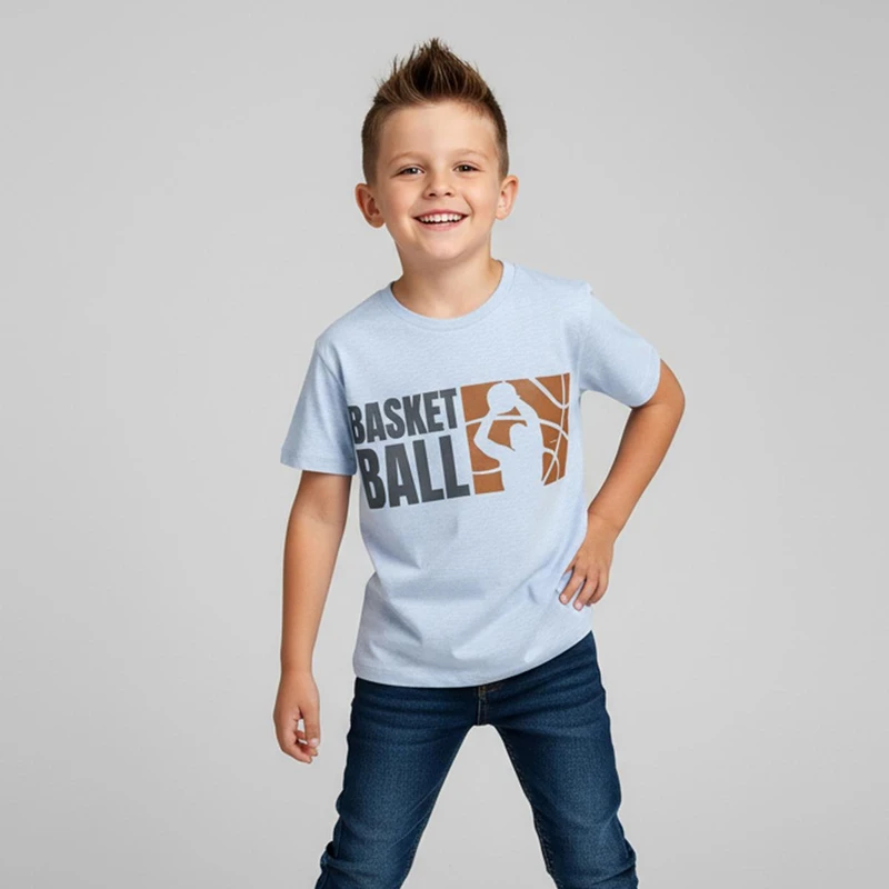 تی شرت آستین کوتاه پسرانه فیورلا مدل basketball team کد 45056