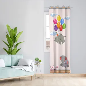 پرده طرح اتاق کودک مدل مخمل پانچی کد 2610 z سایز 140x200 سانتی متر