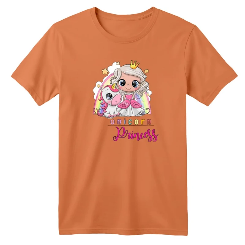 تی شرت آستین کوتاه بچگانه مدل یونیکورن کد ۴۳