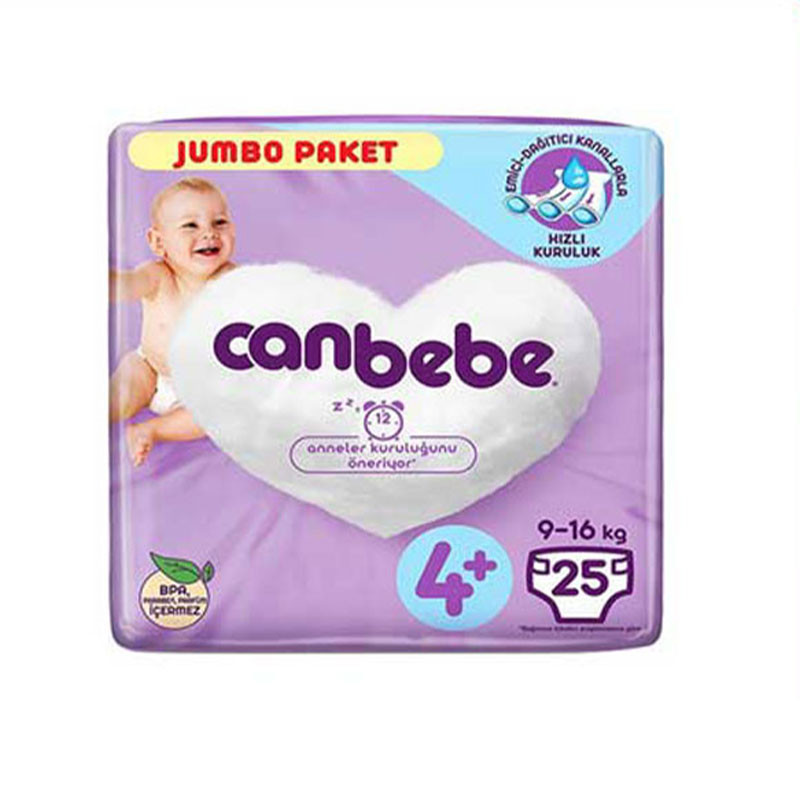 پوشک بچه جان به به مدل JUMBO PAKET سایز 4+ بسته 25 عددی
