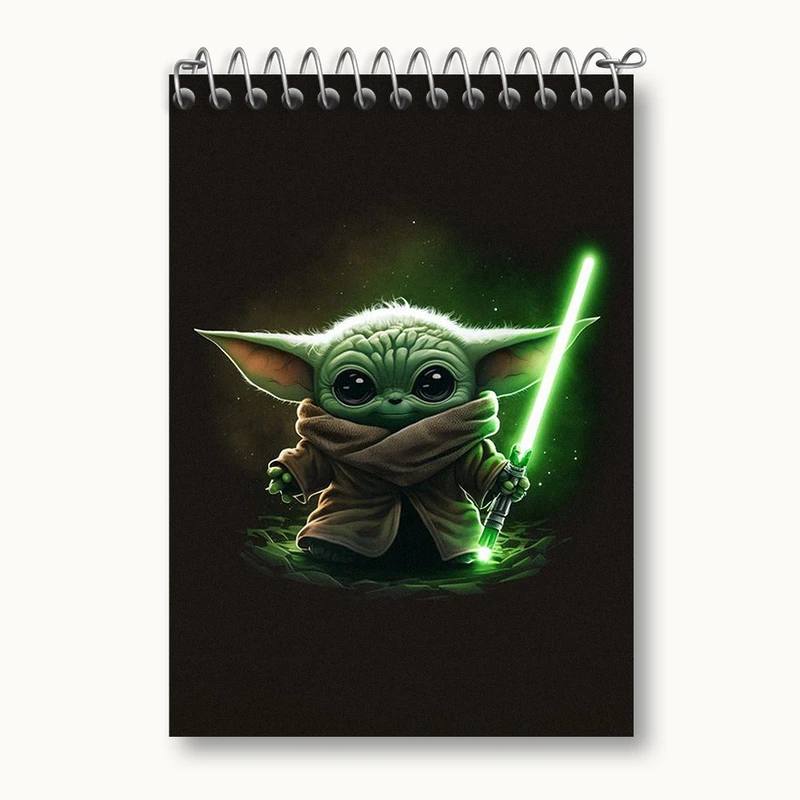 دفتر یادداشت 50 برگ خندالو طرح بیبی یودا کد N1857