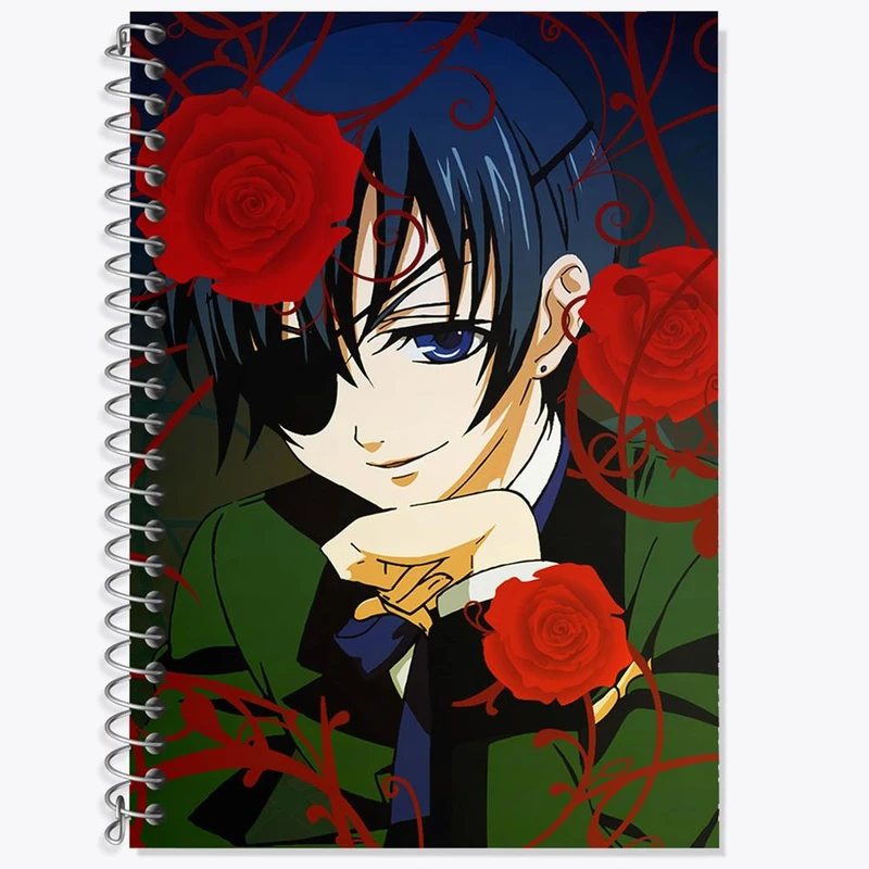 دفتر لغت 50 برگ خندالو مدل شیل انیمه خادم سیاه Black Butler کد 16309