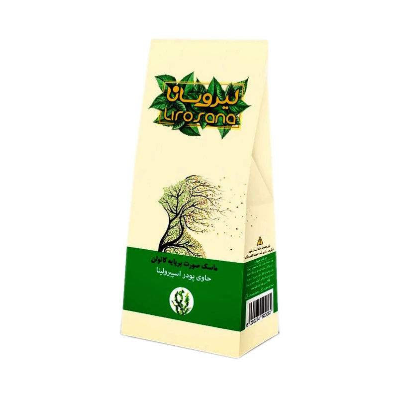 ماسک صورت لیروسانا مدل خاک رس و اسپیرولینا وزن 100 گرم