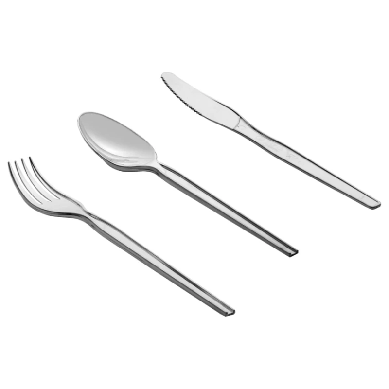 قاشق چنگال کارد یکبار مصرف پیکنیک مدل DENA مجموعه 60 عددی