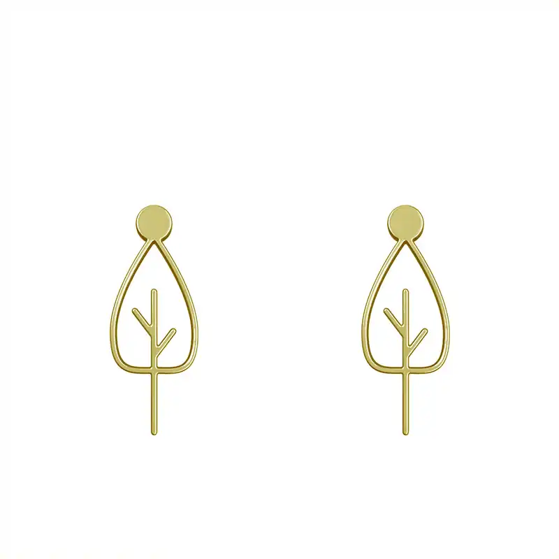 گوشواره طلا 18 عیار زنانه مدوپد مدل درخت کد GA1-15835