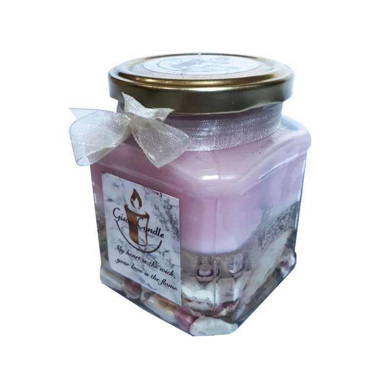 شمع لیوانی مدل درب دار طرح دریایی