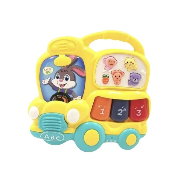 بازی آموزشی موزیکال مدل پیانو خرگوش و اتوبوس