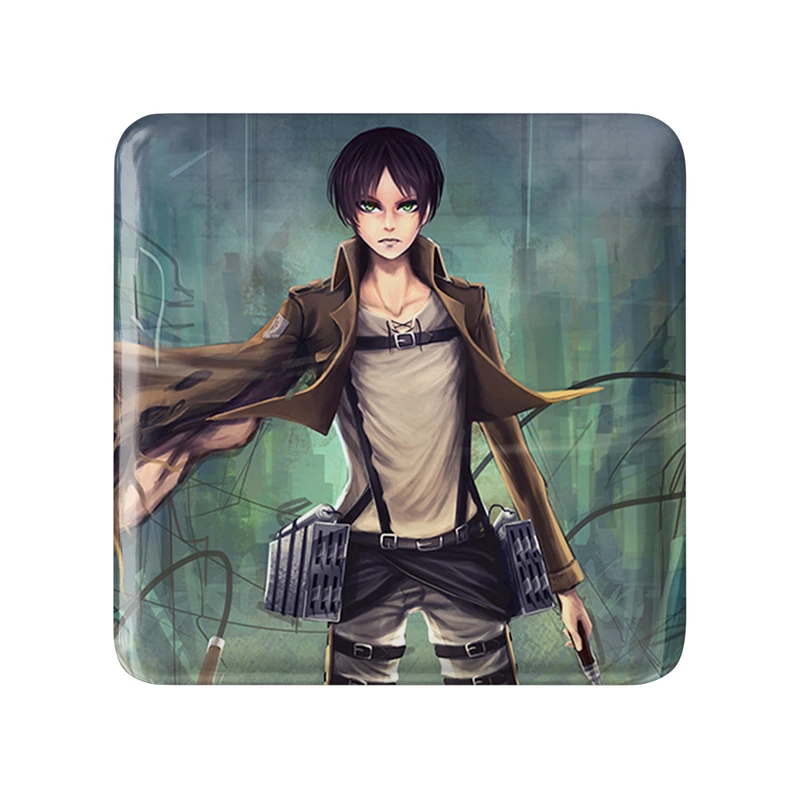 مگنت خندالو طرح ارن یگر انیمه اتک آن تایتان Attack on Titan  مدل مربعی کد 18537