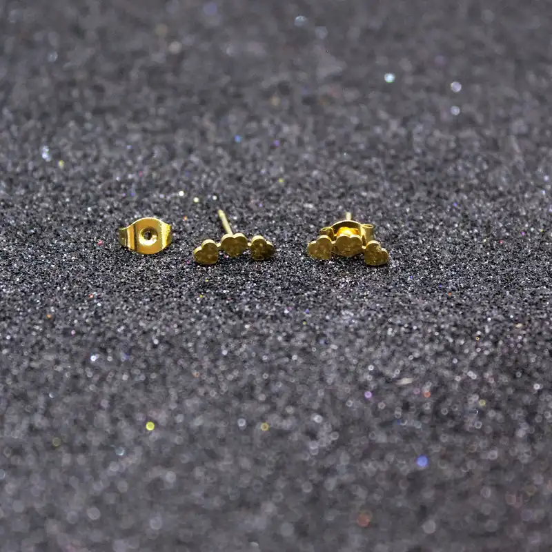 گوشواره زنانه طرح قلب و ضربان کد RKH_1517 مجموعه 2 عددی