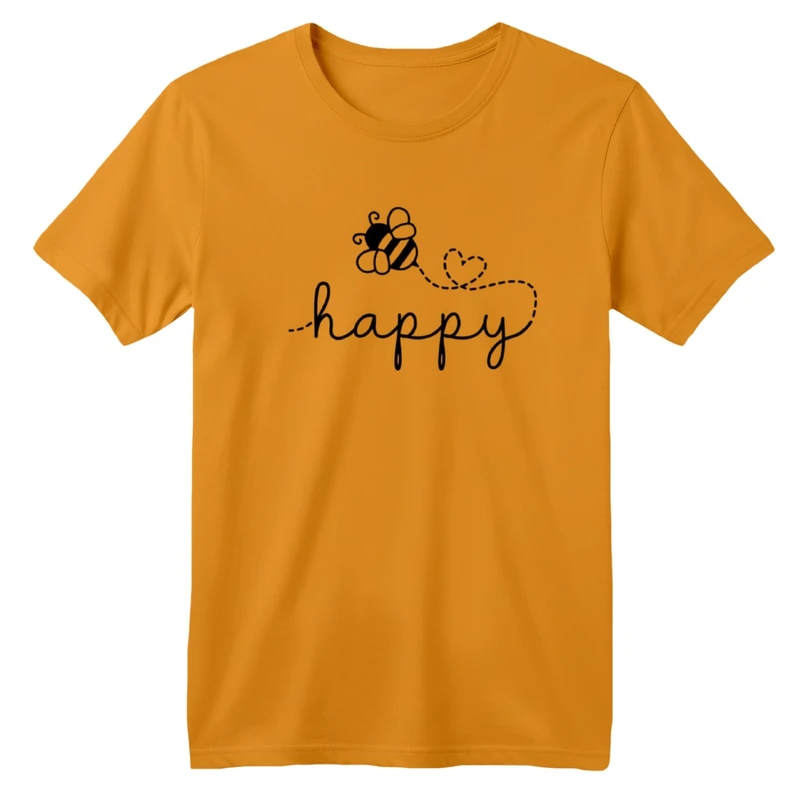 تی‌شرت آستین کوتاه لانگ بچگانه مدل زنبور خوشحال