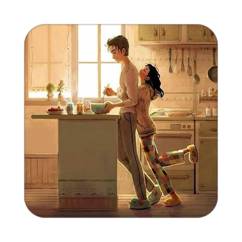 زیر لیوانی کاکتی طرح عاشقانه مدل mg10064