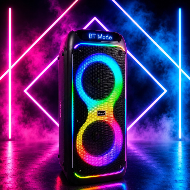 اسپیکر بلوتوثی قابل حمل برودو مدل KARAOKE BOX