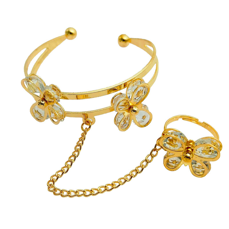 دستبند دخترانه طرح پروانه مدل نگین دار کد 797DSD دستبند دخترانه طرح پروانه مدل نگین دار کد 797DSD