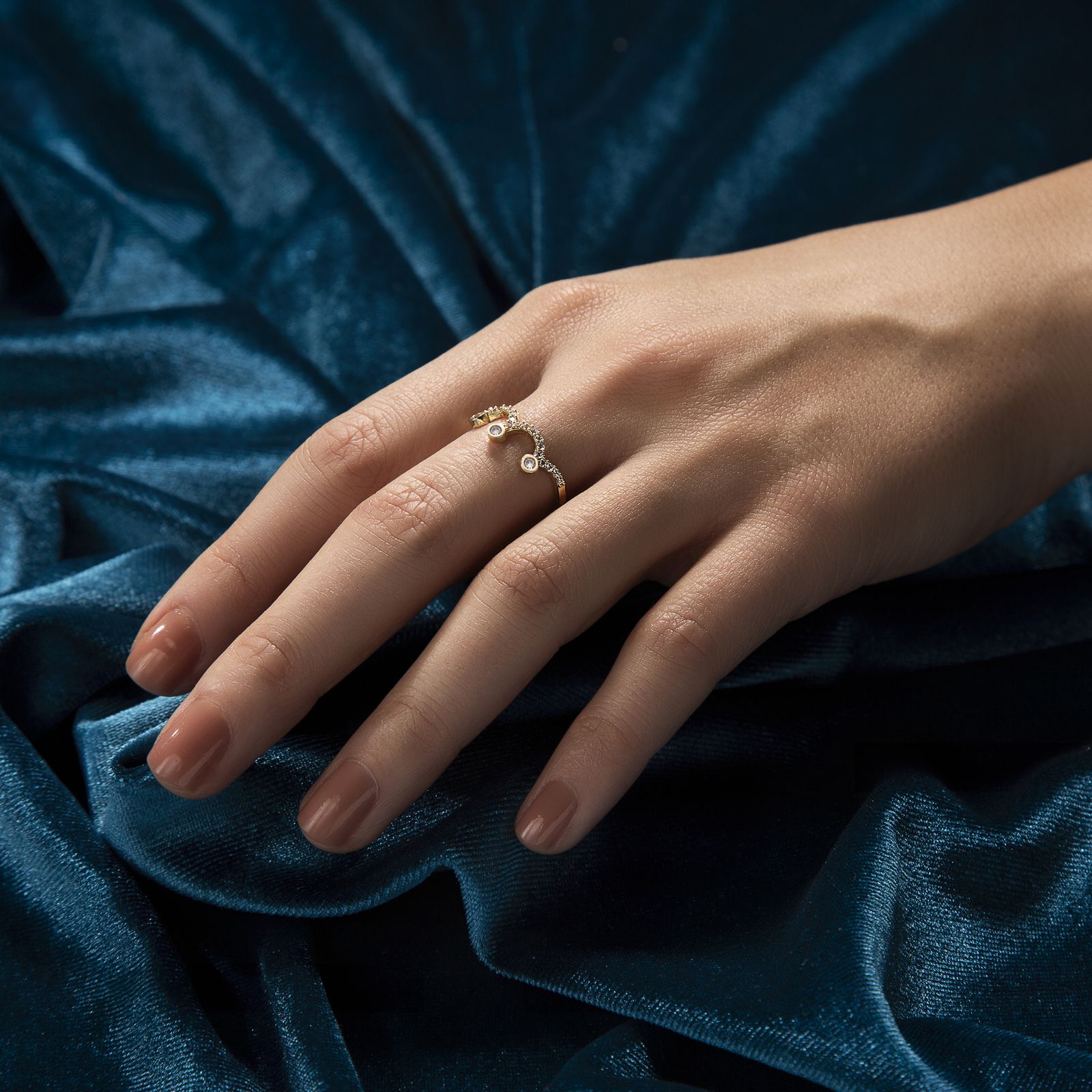 انگشتر طلا 18 عیار زنانه جواهری سون مدل 3353 -  - 2