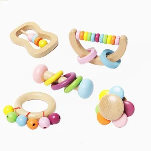 جغجغه مدل چوبی مجموعه 5 عددی