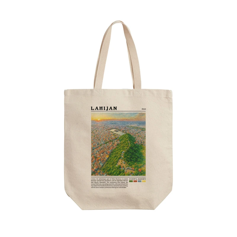 ساک خرید ترمه طراحان ایده مدل شیطان کوه لاریجان کد map0837 - L