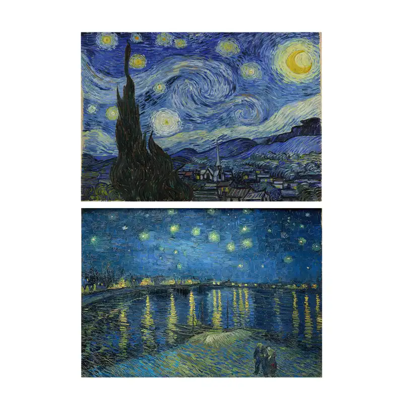 تابلو شاسی طرح آثار ونسان ونگوگ کد SET072 مجموعه 2 عددی