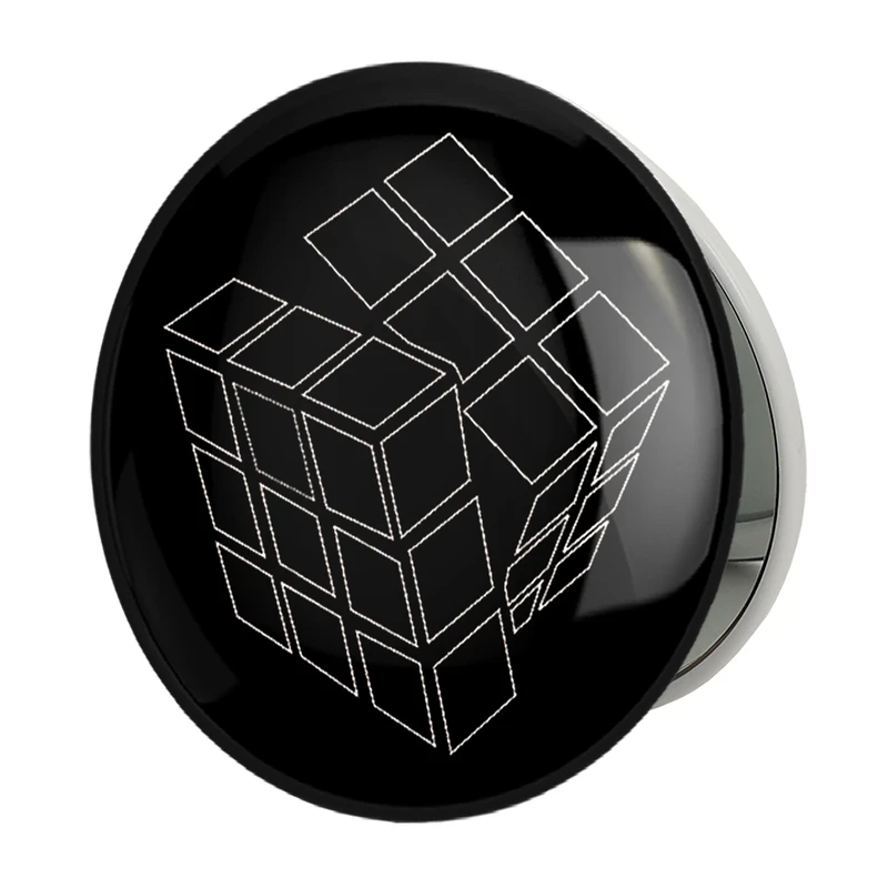 آینه جیبی خندالو طرح مکعب روبیک مدل تاشو کد 27810 