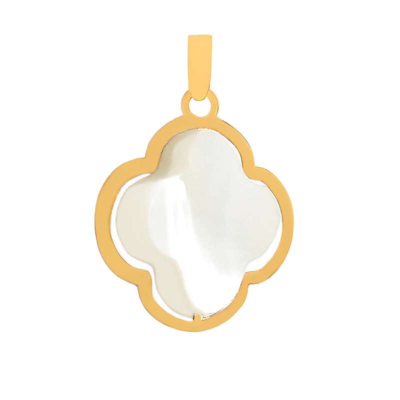 آویز گردنبند طلا 18 عیار زنانه سوزیانا مدل ونکلیف صدفی آویز گردنبند طلا 18 عیار زنانه سوزیانا مدل ونکلیف صدفی