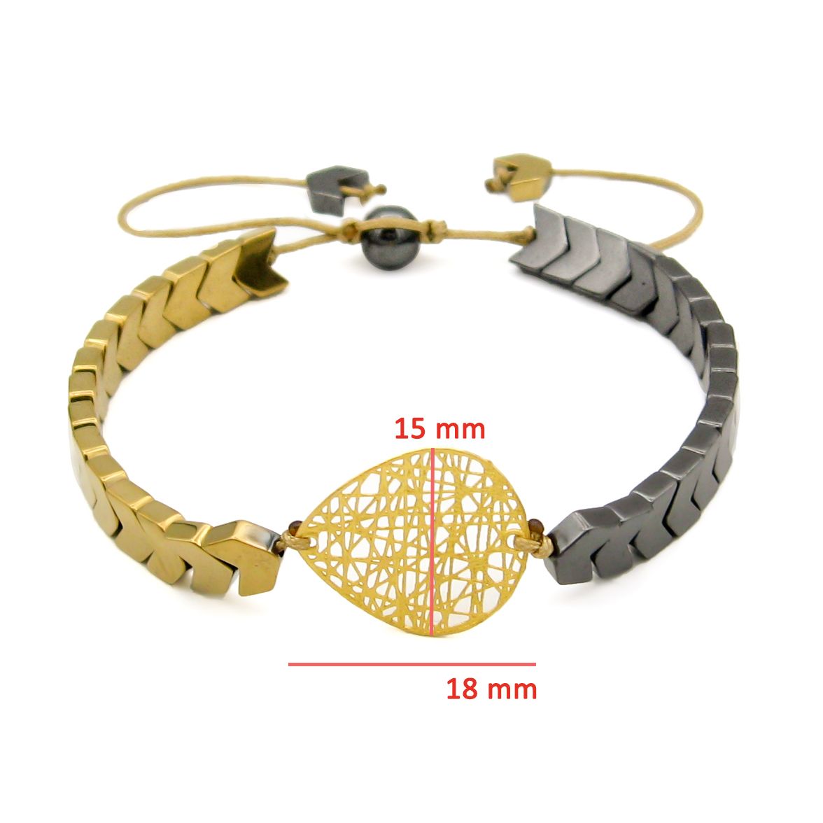 دستبند طلا 18 عیار زنانه کاپانی مدل چیپسی کد kb027 -  - 6