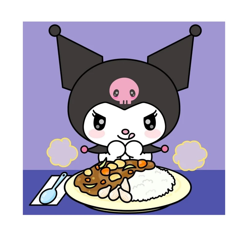 استیکر پارچه و لباس پاد آفرین مدل کارتونی کورومی Kuromi جذاب کد 1180