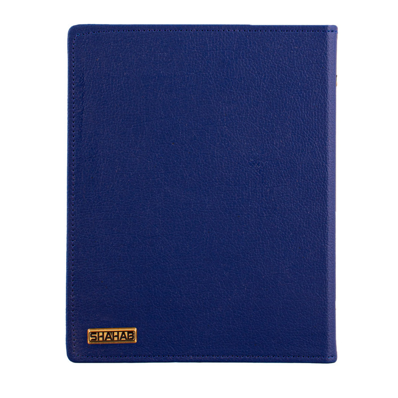 کلاسور مدل یک تکه چرمی پلاک دار 20 حلقه