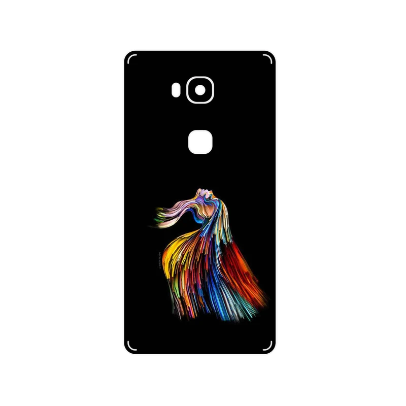 برچسب پوششی ماهوت مدل Rainbow Hair Digital Art مناسب برای گوشی موبایل آنر 5X