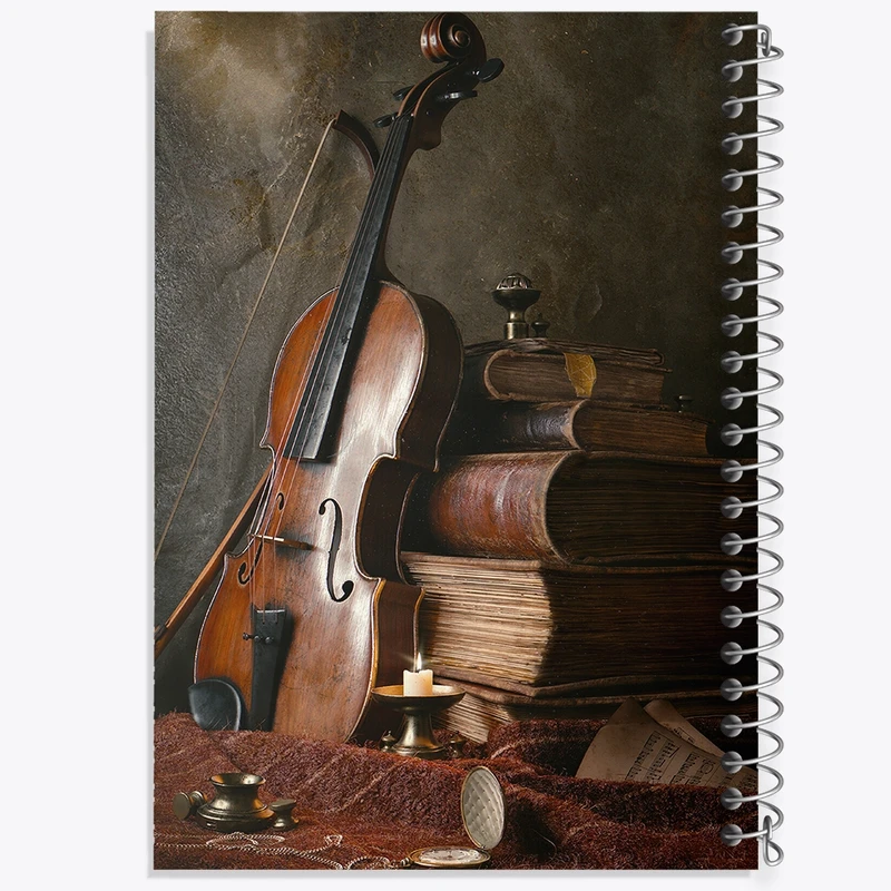 دفتر نقاشی 50 برگ خندالو طرح ویولن کد F318