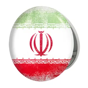 آینه جیبی خندالو طرح پرچم ایران مدل تاشو کد 23942 