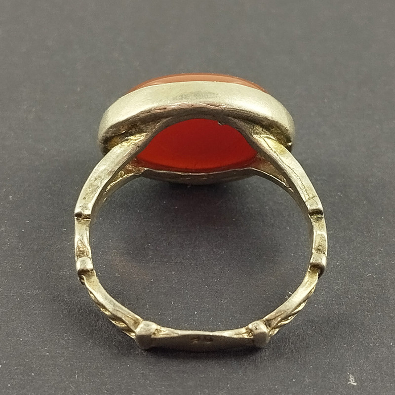 انگشتر نقره زنانه سلین کالا مدل عقیق سرخ کد 38