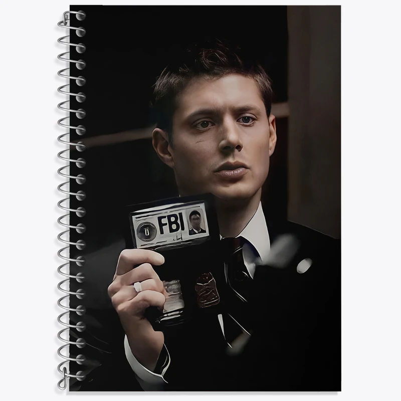 دفتر زبان 50 برگ خندالو مدل دو خط طرح سوپرنچرال (Supernatural) کد N5845