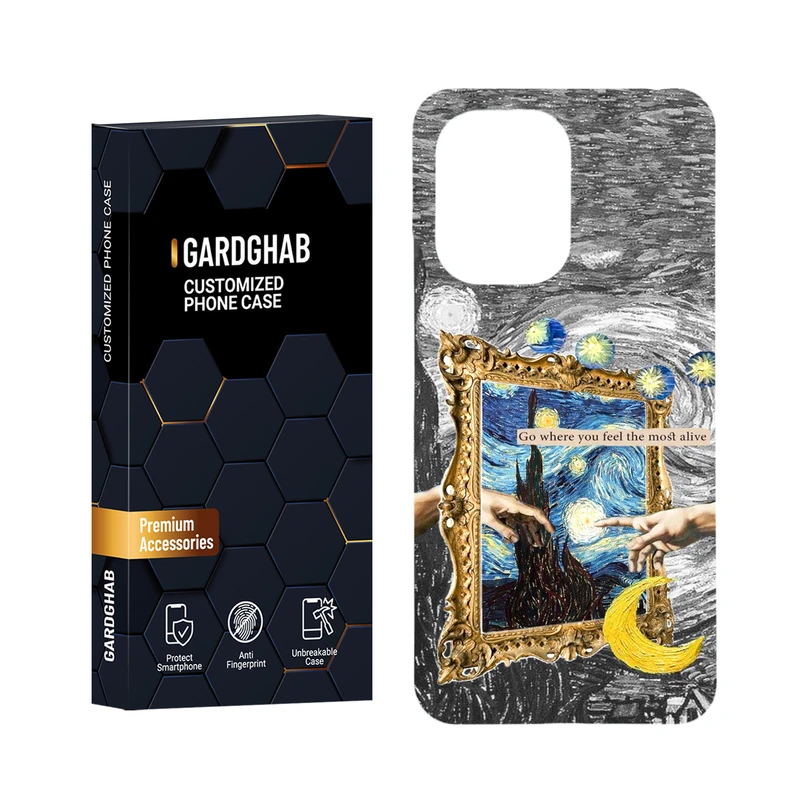 کاور گارد قاب مدل هنری مناسب برای گوشی موبایل شیائومی Redmi 13C 4G / Poco C65