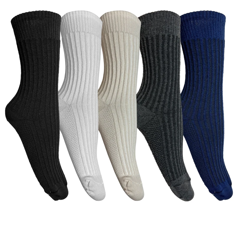 جوراب ساق بلند زنانه تن پوش هنگامه مدل کبریتی برجسته  بسته 5 عددی