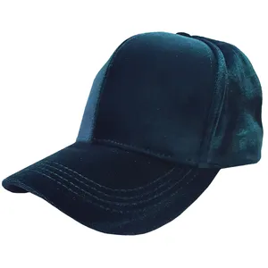 کلاه کپ بچگانه مدل مخمل رنگ سبز یشمی